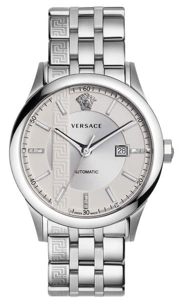 aiakos versace watch|Versace Mens Silver 44 mm Aiakos Watch V18040017.